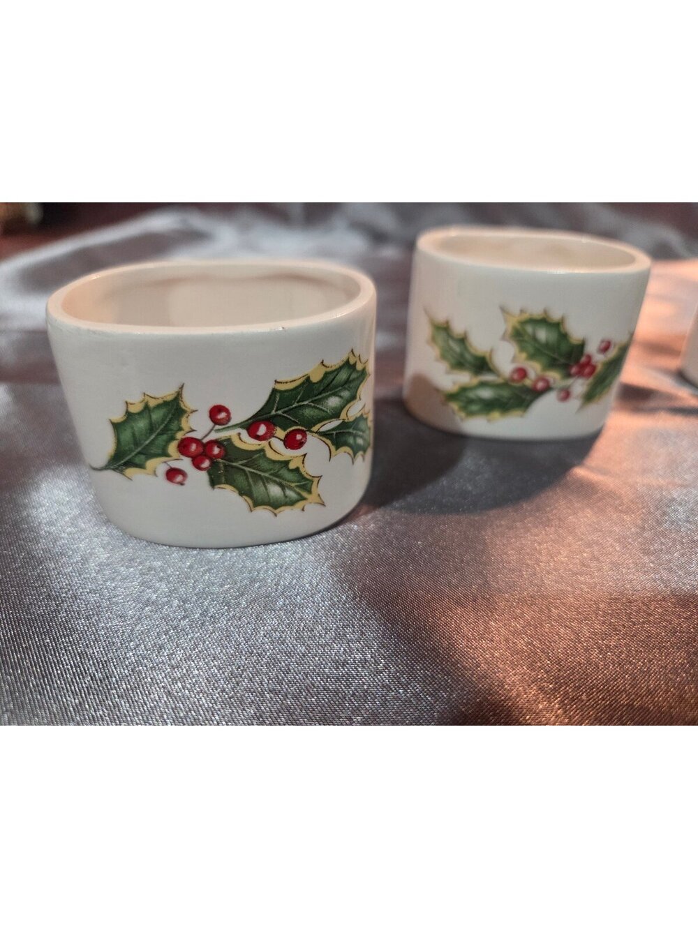 Christmas Holly Napkin Rings set of 6